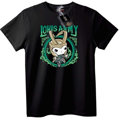 NOONEBRAND Тениска Армията на Loki Chibi - S, White
