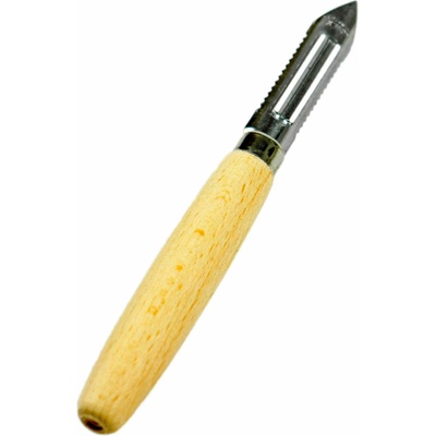 KOVEX Škrabka na zeleninu dvoubřitá, dřevěná rukojeť