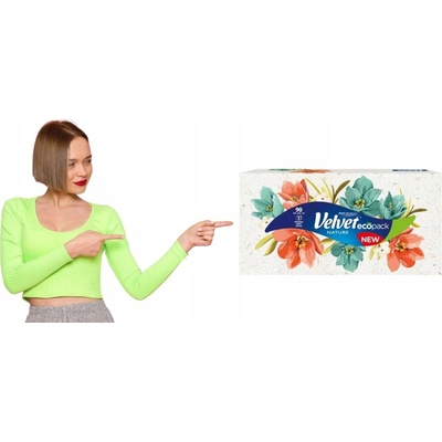 Velvet Nature papírové kapesníčky 3-vrstvové 90 ks