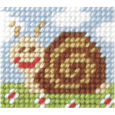 Kreativní sada na vyšívání Šneček 11x13cm