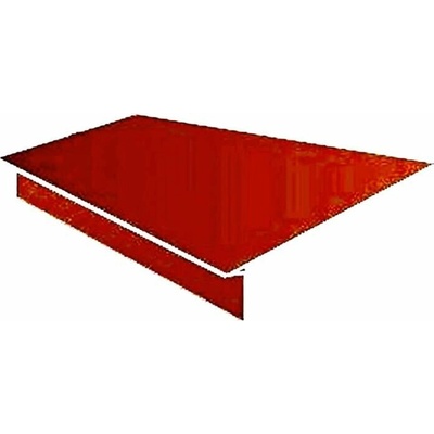 Okapová lišta zatahovací r.š.250mm pozink lakovaný RAL 3011 červenohnědá s folií dl.2m