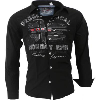 Geographical Norway košeľa pánska Zolduc LS 100 čierna