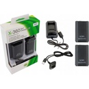 APT KX7A 2x XBOX 360 Baterie USB kabel, černá