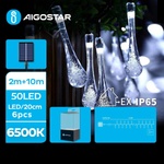 Aigostar - LED соларен декоративен низ 50 LED/8 функции 12м IP65 студена бяла (AI0412)