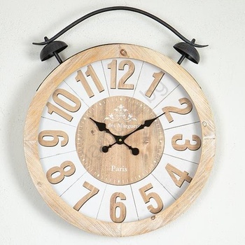 EUROLAMP Стенен часовник 1xAA Ø 50 см бежов (EU0557)