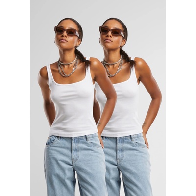 Urban Classics 2 Броя Дамски Потници Ladies Wide Neck Rib Top 2-Pack white+white XXLUB-TB7513A-03168 - Камуфлаж, размер 5XL