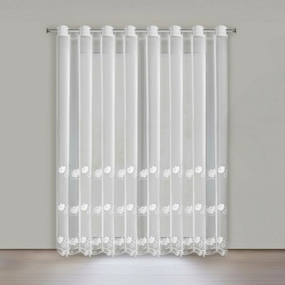 EUROFIRANY ZÁCLONA NA KROUŽCÍCH LETI 350X250 CM KVĚTY