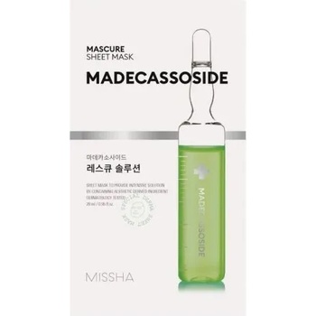 Image 1 of MISSHA Madecassoside - Текстилна маска с успокояващ ефект за чувствителна, раздразнена и суха кожа 28мл