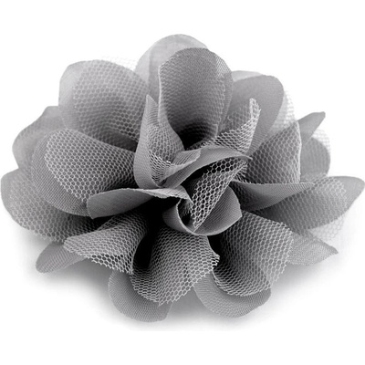 Prima-obchod Šifónový květ Ø8 a 9 cm, barva 2 (9 cm) šedá holubí