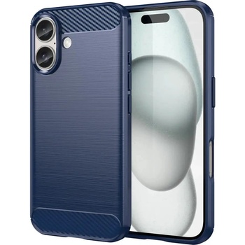 HQWear Карбонов кейс за iPhone 16 Plus, син (Carbon case iPhone 16 Plus blue)