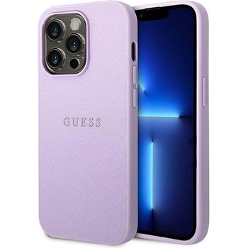 GUESS Кейс Guess GUHCP14LPSASBPU за iPhone 14 Pro 6.1" лилав / лилав, Saffiano Strap (GUE002376-0)