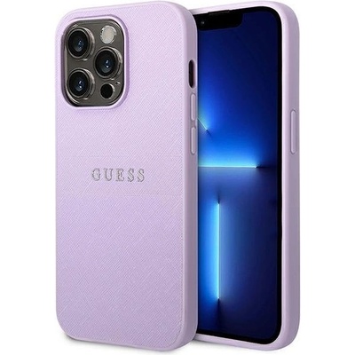 GUESS Кейс Guess GUHCP14LPSASBPU за iPhone 14 Pro 6.1" лилав / лилав, Saffiano Strap (GUE002376-0)