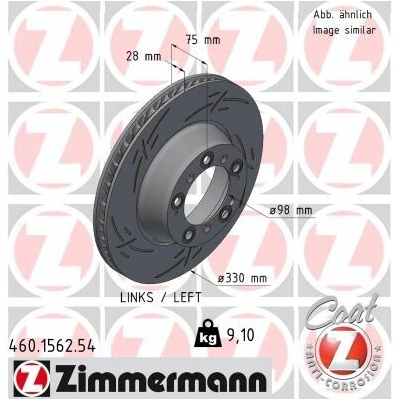 Brzdový kotúč ZIMMERMANN 460.1562.54 (460156254)