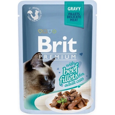 Brit Premium Cat Delicate Fillets in Gravy Beef 24 x 85 g