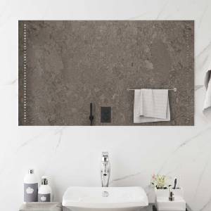 vidaXL LED огледало за баня Прозрачен 100 x 60 cm закалено стъкло (42045786)