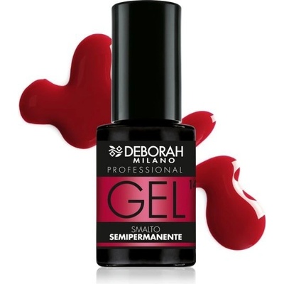 Deborah Milano gelový lak na nehty semi-permanentní, č. 14 Strawberry Red, 4,5ml
