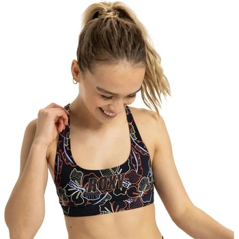 Roxy Activelette Pt bikini top - Black (Anthracite Athletic Hibiscus)