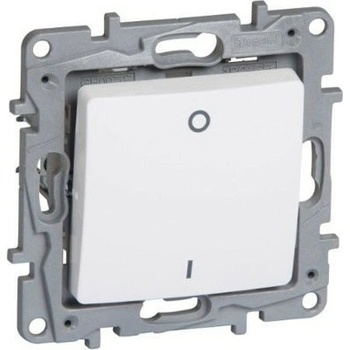 Legrand Двуполюсен ключ Legrand Niloe, с подсветка, бял (664518)