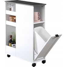 Kesper Kuchyňský vozík s odpadkovým košem bílý