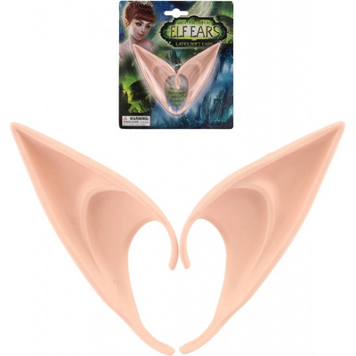 Uši/ucho elfí 2ks latex 12cm na kartě – Zboží Dáma