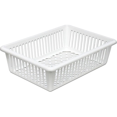 PETRAPLAST Plastový úložný košík HANDY 40 × 28 × 11 cm, mix farieb