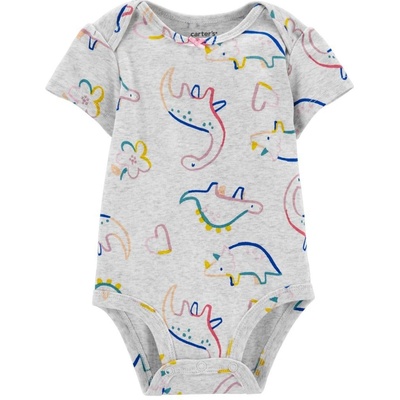 CARTERS CARTER'S Body krátký rukáv Grey Dino holka