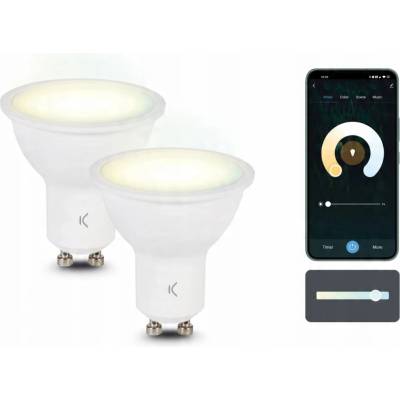 Ksix 2ks chytrých žárovek SmartLED, 55W, 400lm, GU10, CCT