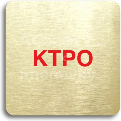 ACCEPT Piktogram KTPO - zlatá tabulka - barevný tisk bez rámečku
