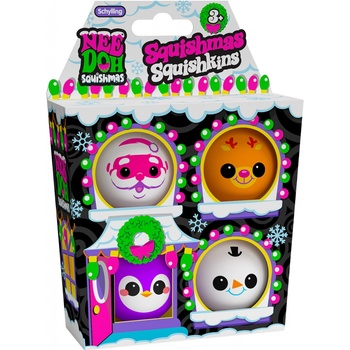 Schylling NeeDoh Sada mačkacích míčků Squishmas Squishkins