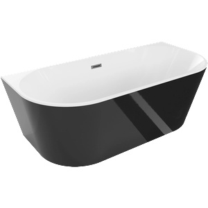 Mexen Oval 170x80 cm black/white/gun metal (52671708075-95)