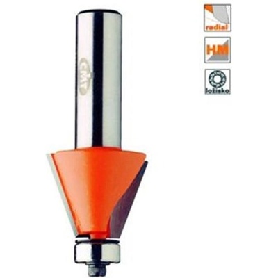 CMT Orange Tools C93695011 - Fréza úhlová na dřevo pr. 65x26mm / 45° s ložiskem, stopka 12 mm