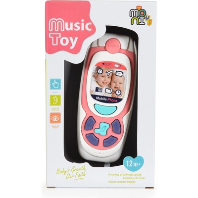 Moni Toys Бебешки Телефон с бутони k999-72g розов (108915)