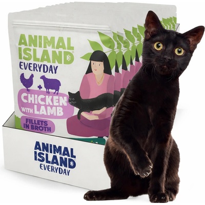 ANIMAL ISLAND Chicken with lamb Fillets in broth 12x 85 g