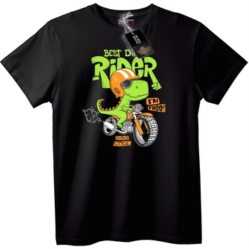 NOONEBRAND Тениска Dino Rider - Супер готин - XL, White