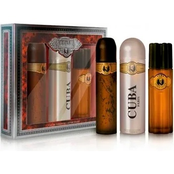 Cuba Gold подаръчен комплект Man Eau de Toilette 100 ml + афтършейв 100 ml + deodorant 200 ml