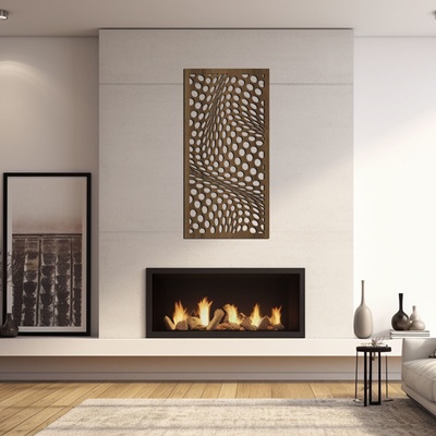 dřevo života Dřevěný dekorační panel WAVES Rozměry (cm): 40x80, Zvolte barvu dekoru: Ořech