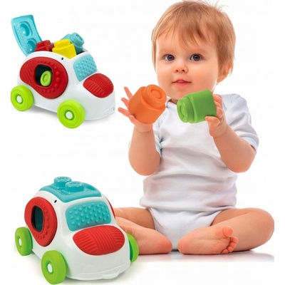 Clementoni Clemmy baby - kyblík s kostkami - autíčko
