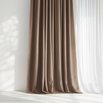 Goldea dekorační závěs marbella - moka 200x135 cm