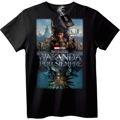 NOONEBRAND Тениска Black Panther Wakanda Forever - 7XL, White