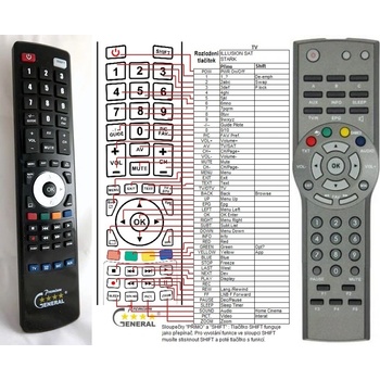 GENERAL ILLUSION M1, M2, M3, C3, STARK - съвместимо дистанционно управление на марката General (M1, M2, M3, C3, STARK)