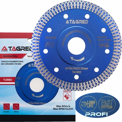 Tagred Diamantový kotúč na rezanie 115 x 22,23 mm TA1022