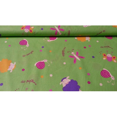 BYTEMA dětská bavlněná dekorační látka PAPILLONS šíře 160 cm