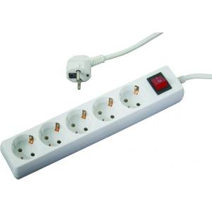 Makalon Разклонител 5 гнезда с кабел 1.5m х1.5mm2 с ключMK (700761)