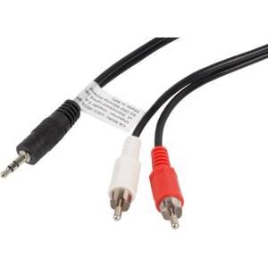 Lanberg Кабел Lanberg, Mini Jack 3.5mm към 2x RCA Chinch, 1.5m, Черен - CA-MJRC-10CC-0015-BK (CA-MJRC-10CC-0015-BK)