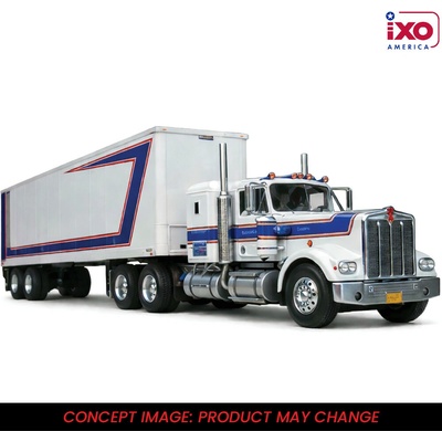 Kenworth W900 1976 s návěsem Bílá/Modrá IXO 1:64