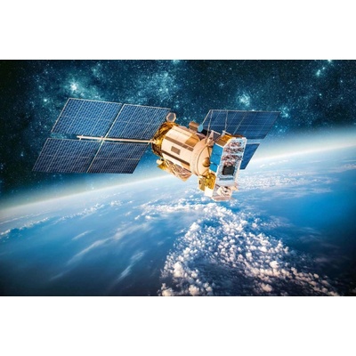 Dimex MS-5-2254 Vliesová fototapeta Satelit obíhající Zemi rozměry 375 x 250 cm
