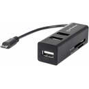 Manhattan imPORT HUB 3xUSB 2.0 + Card Reader (406239)