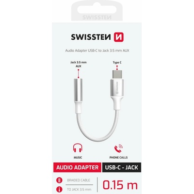 Swissten 0,15 m bílý 73502312