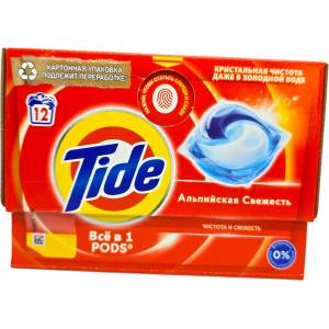 Tide , Капсули за пране Alpine Freshness, 12 бр