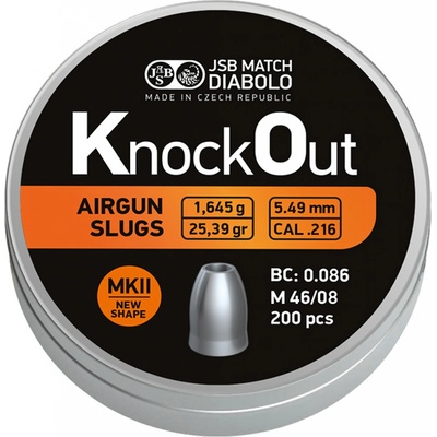Diabolky JSB KO Slugs MKII 5,49 mm 200 ks